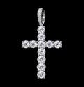 4mm Moissanite Cross Pendant — VVS1 | S925 Sterling Silver