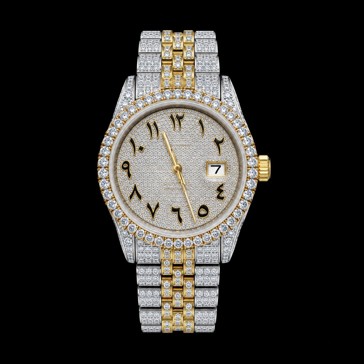Moissanite Arabic Dial Watch