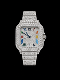Custom Rainbow Moissanite CS Watch