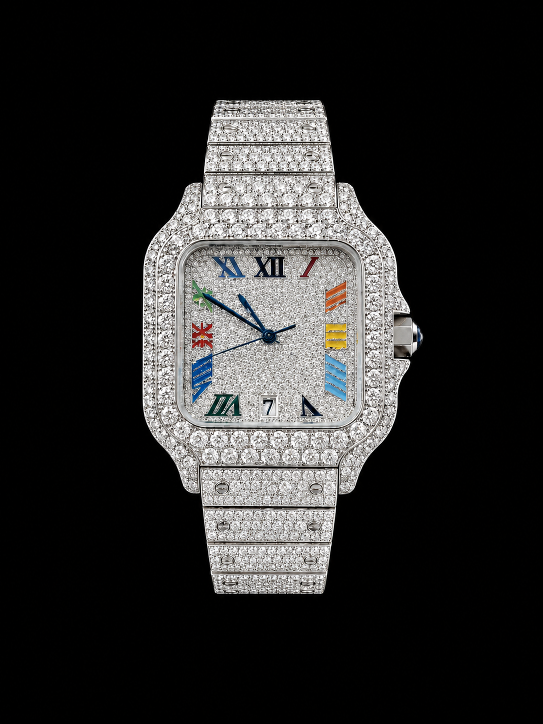 Custom Rainbow Moissanite CS Watch