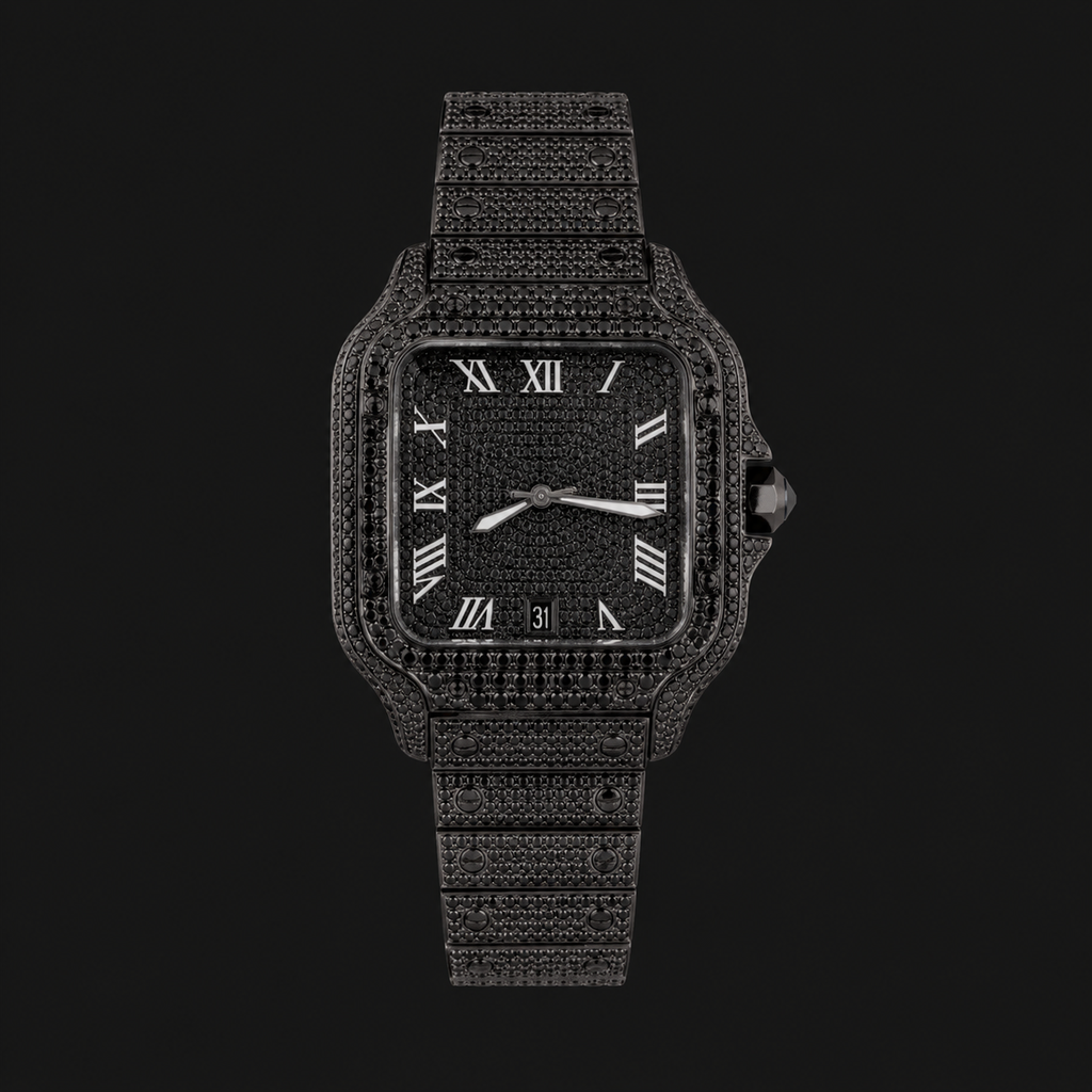 Black Moissanite CS Iced Watch