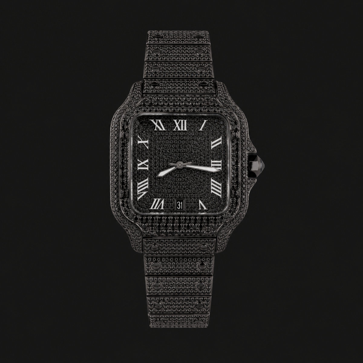 Black Moissanite CS Iced Watch