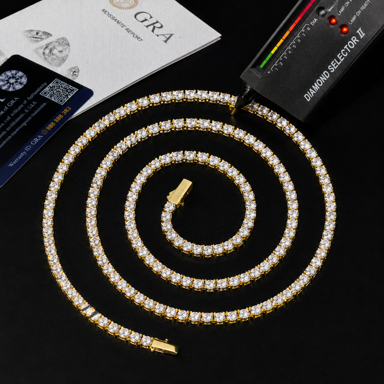 2mm Moissanite Tennis Chain
