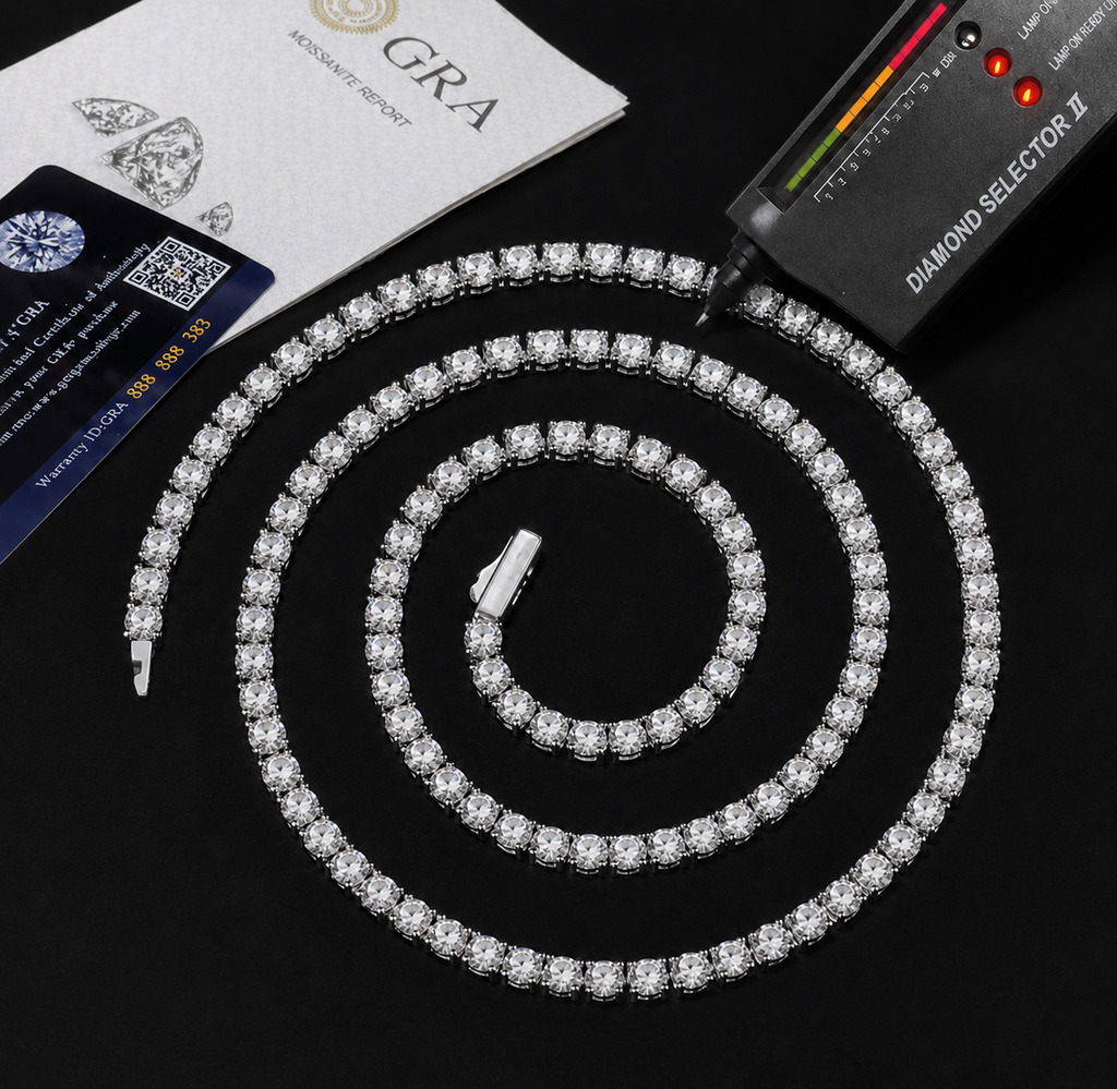 2mm Moissanite Tennis Chain