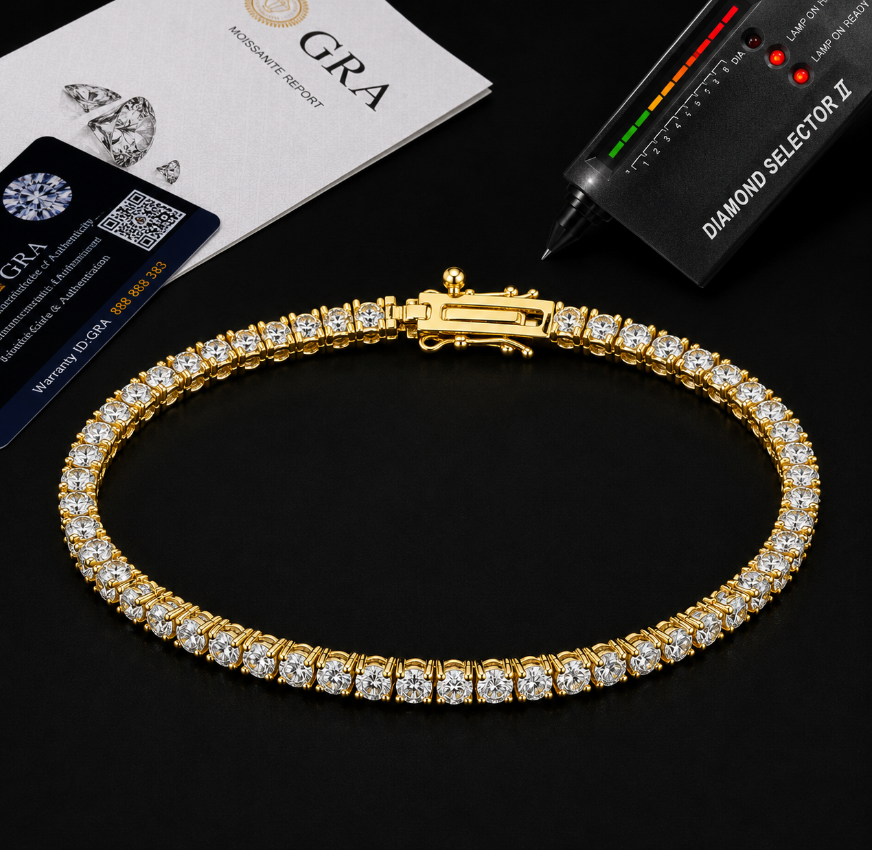 S925 3mm VVS Moissanite Tennis Bracelet