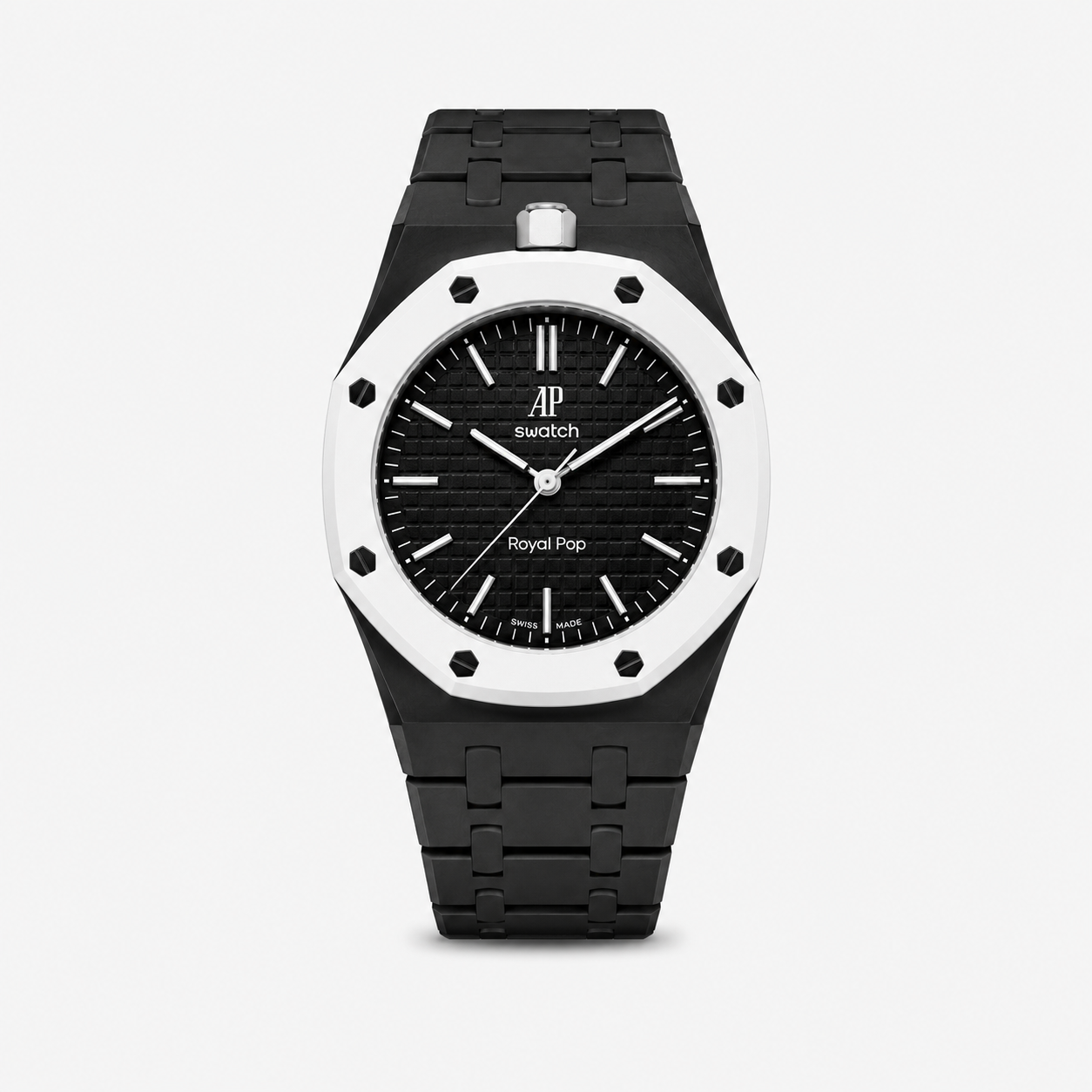 Audemars Piguet X Swatch Royal Pop Watch Band - Bioceramic Midnight Black