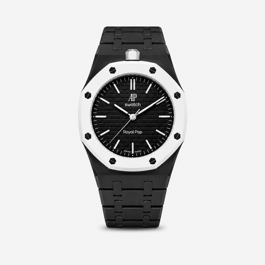 Audemars Piguet X Swatch Royal Pop Watch Band - Bioceramic Midnight Black