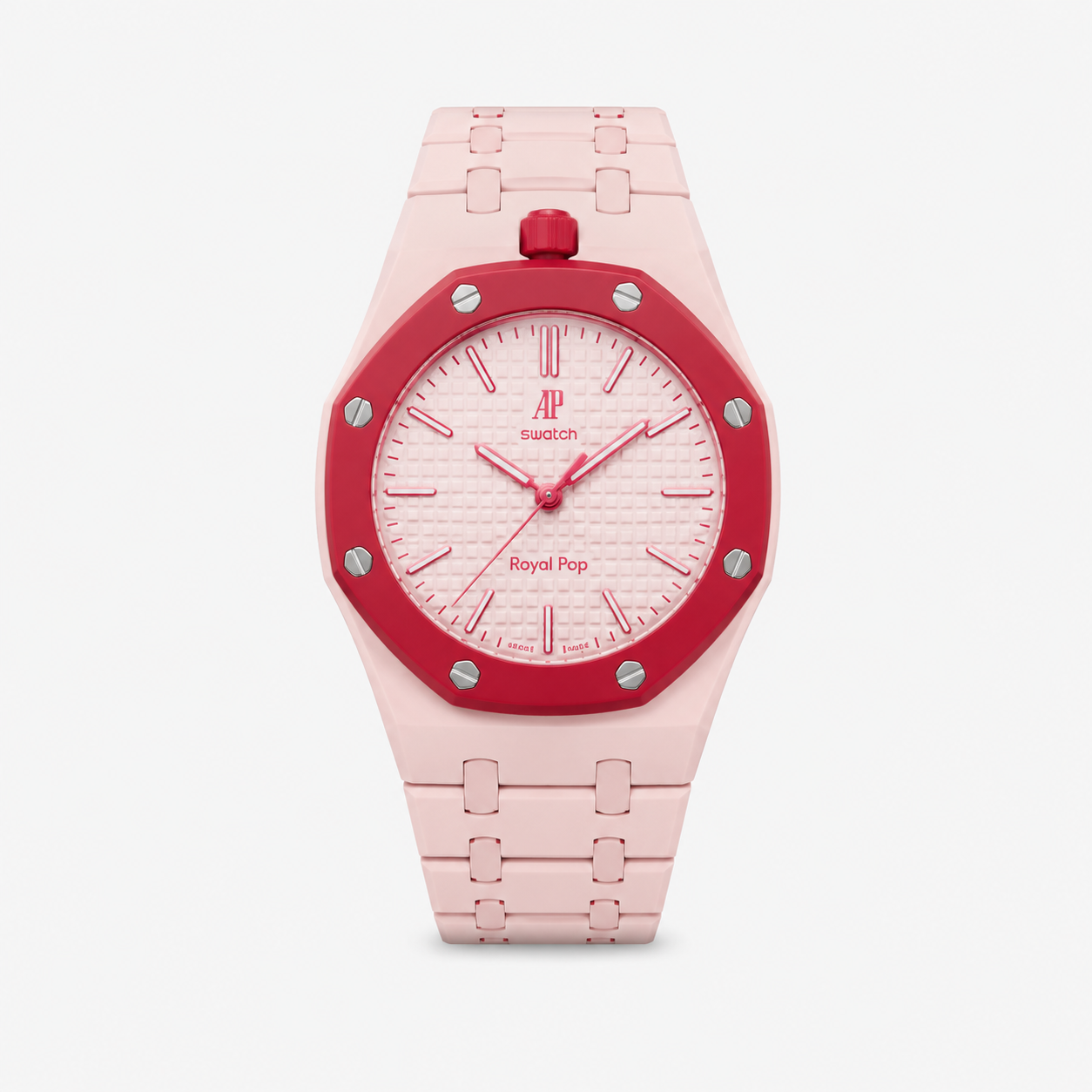 Audemars Piguet X Swatch Royal Pop Watch Band - Bioceramic Pastel Pink