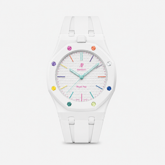 Audemars Piguet X Swatch Royal Pop Watch Band - Silicone White Frost