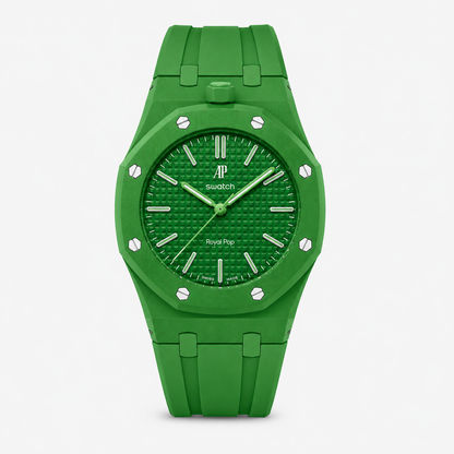 Audemars Piguet X Swatch Royal Pop Watch Band - Silicone Forest Green