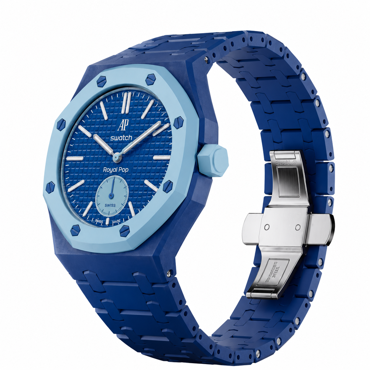 Audemars Piguet X Swatch Royal Pop Watch Band - Bioceramic Navy Blue