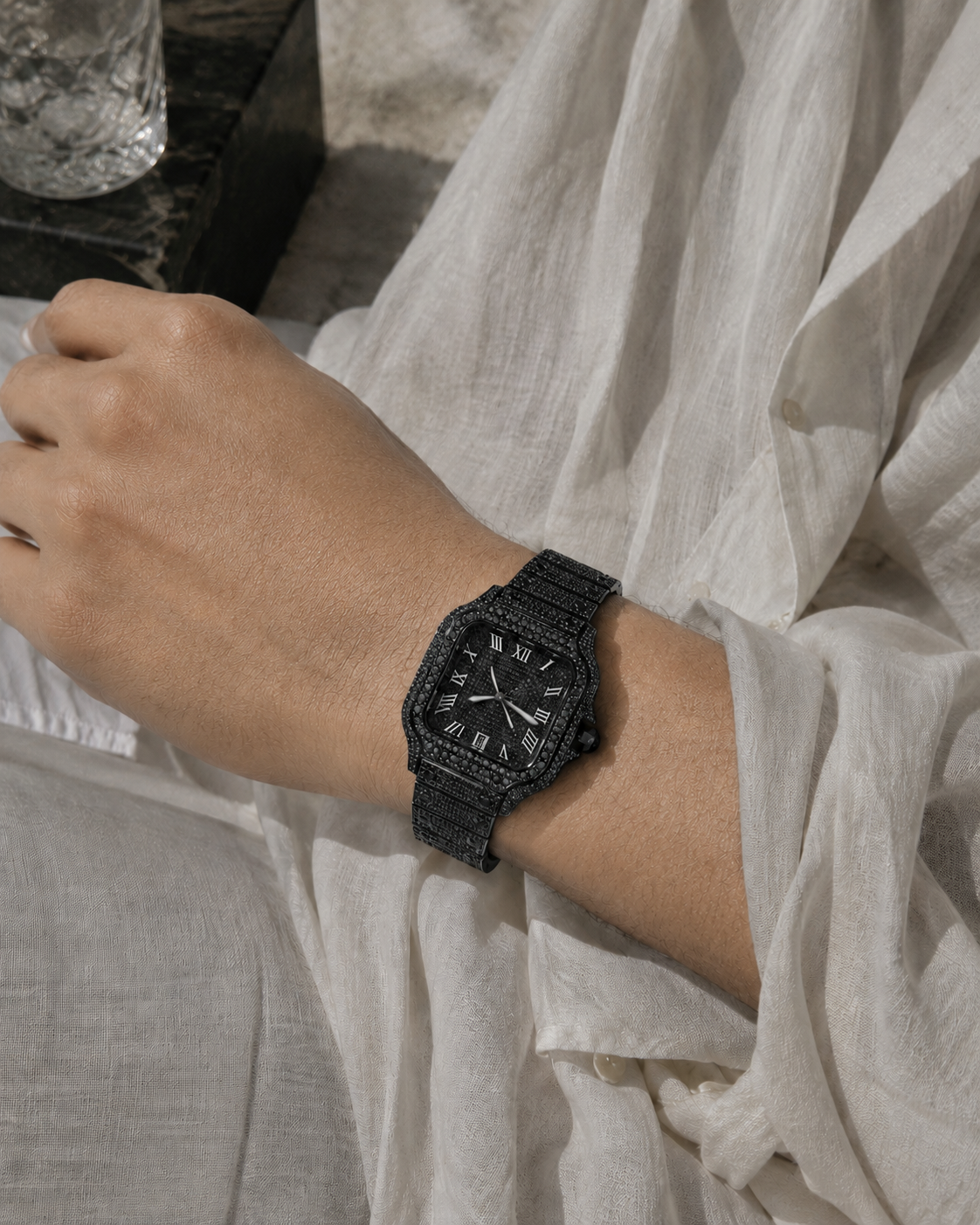 Black Moissanite CS Iced Watch