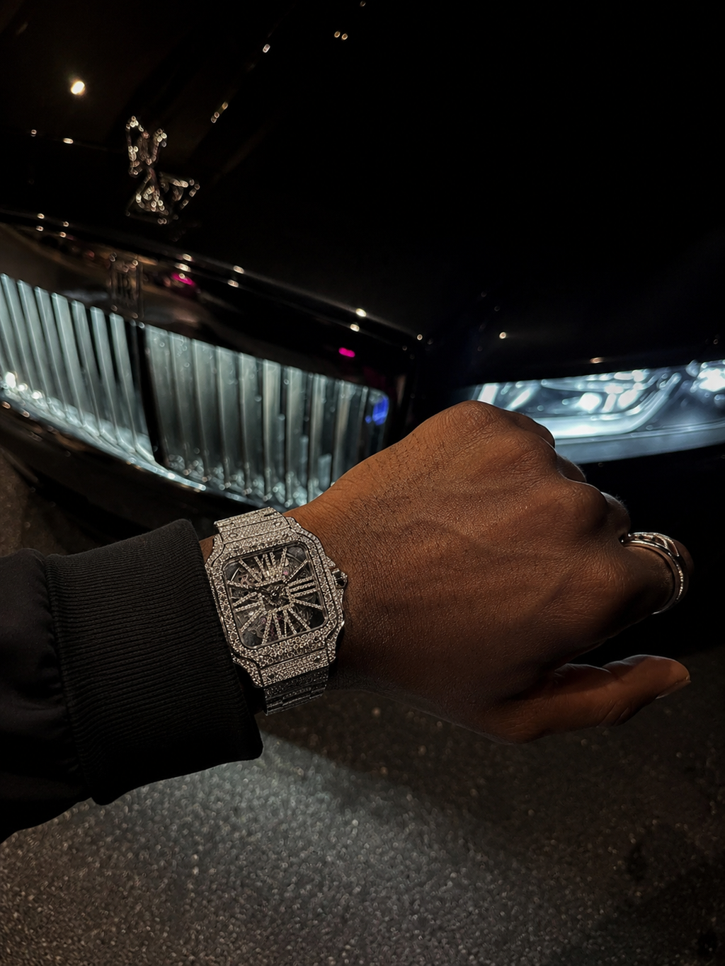 Moissanite Skeleton Iced Watch
