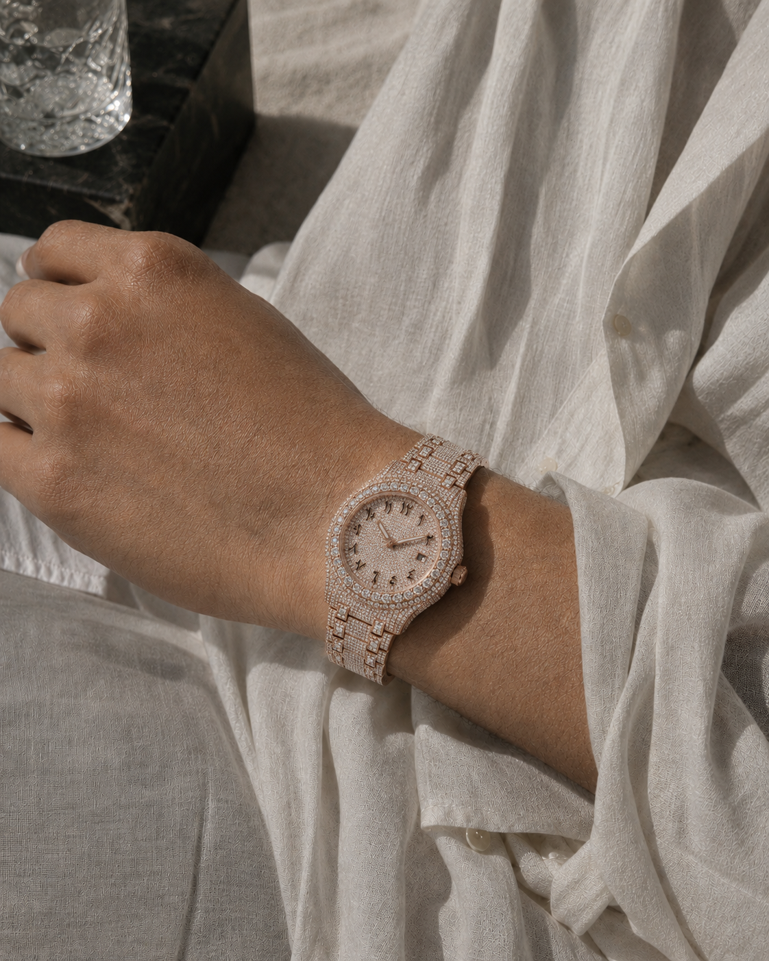 Moissanite Arabic Dial AP Watch