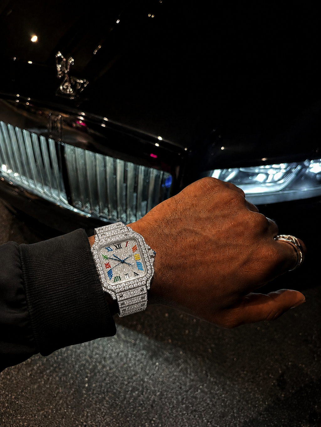 Custom Rainbow Moissanite CS Watch