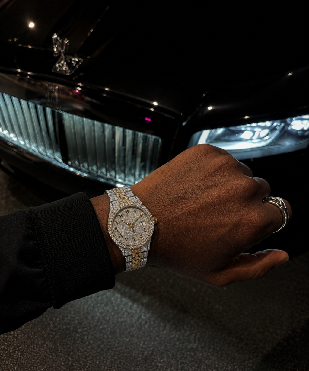 Moissanite Arabic Dial Watch
