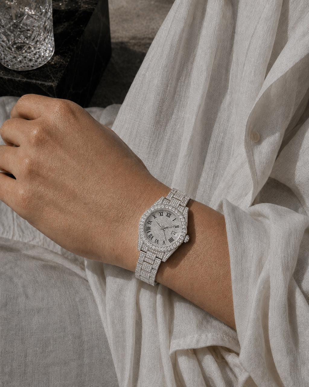 Moissanite Presidential Watch